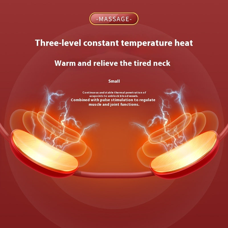 Mini Neck Massager Portable Hot Compress EMS Neck Massager