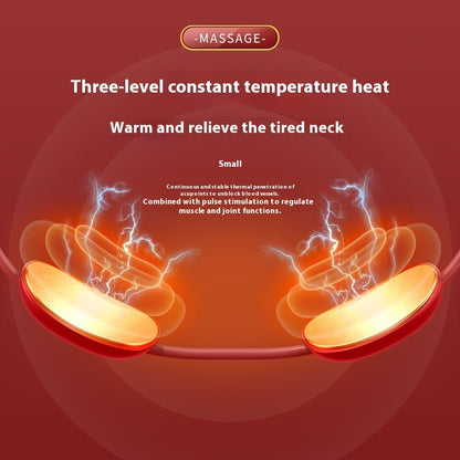Mini Neck Massager Portable Hot Compress EMS Neck Massager